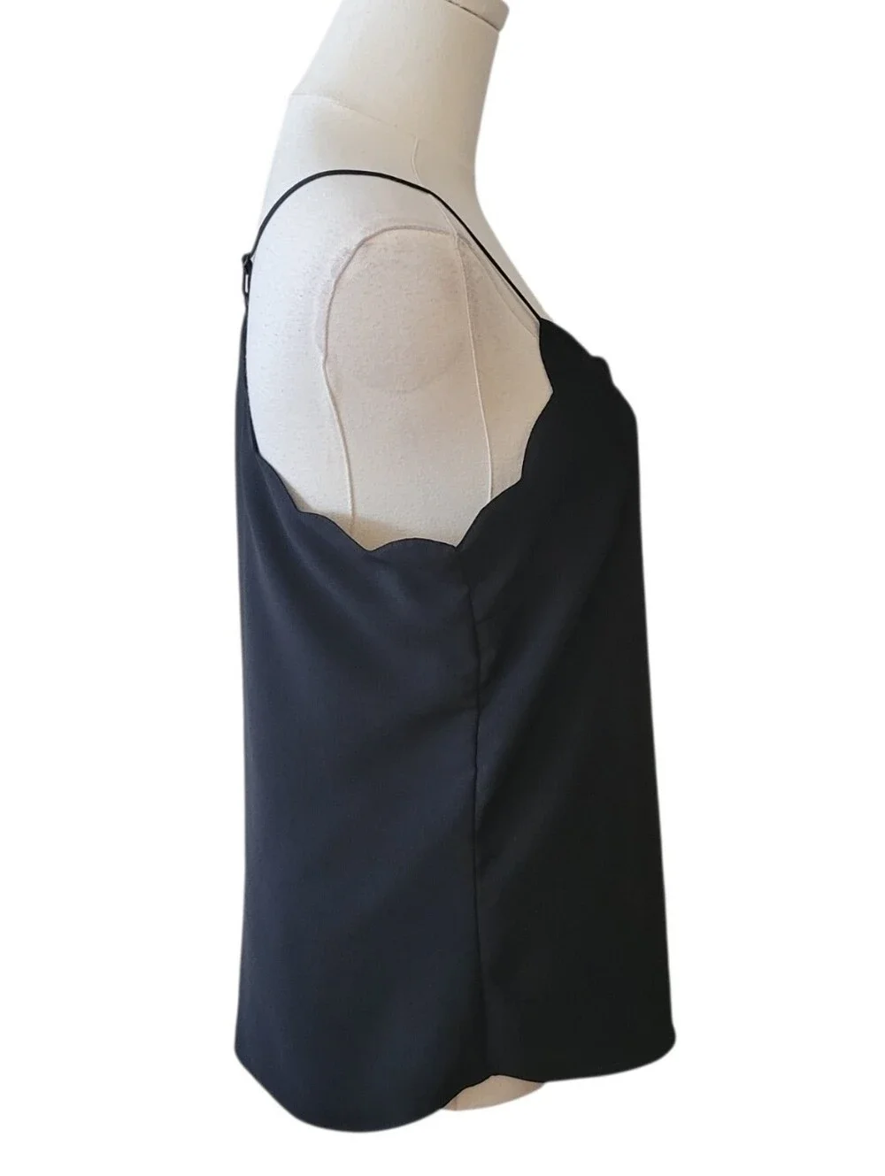 J. Crew Black Scalloped Sleeveless Camisole Top Size 6